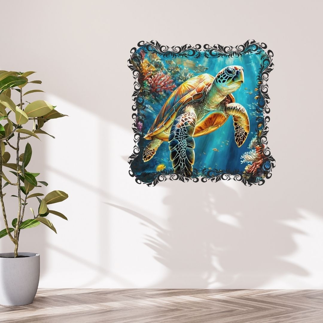 Caraïbes – Tortue des mers - Artwork, Printable Digital Download