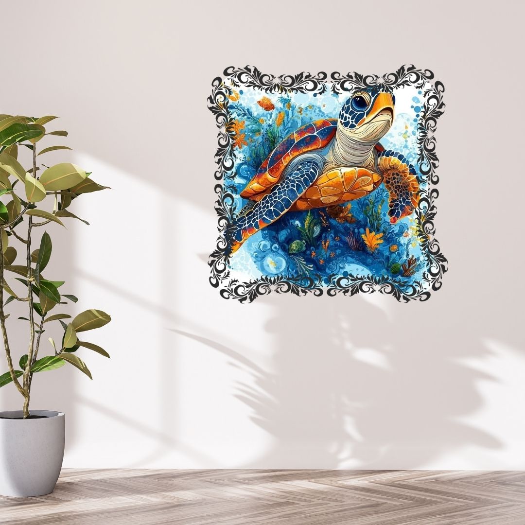 Caraïbes – Tortue des mers - Artwork, Printable Digital Download