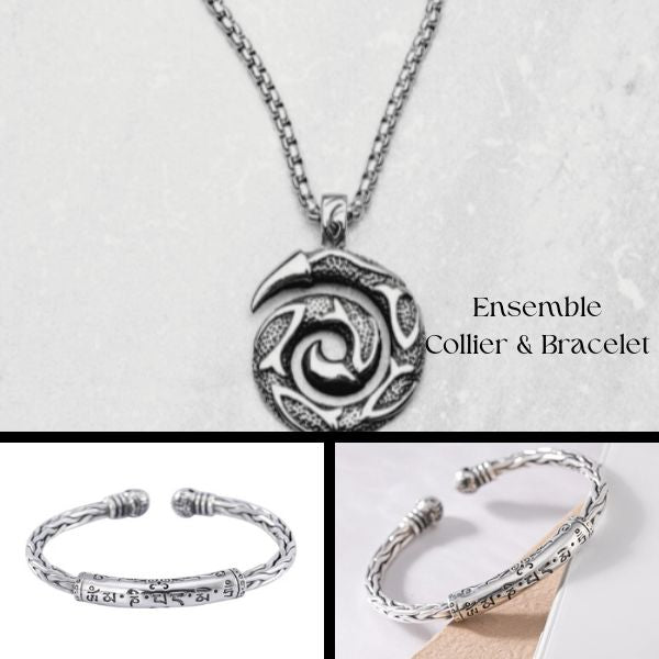 Collier Pendentif Hommes KORU Maori - Collier de protection - Polynésie / Nouvelle Zélande