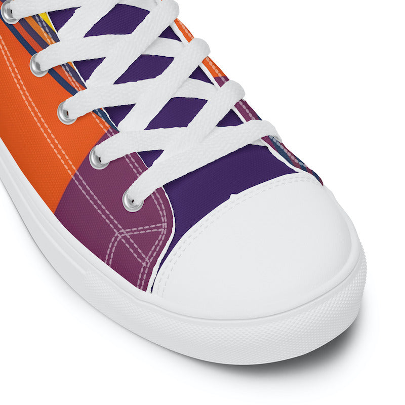 Baskets hautes en toile Madras Bicolore – Homme