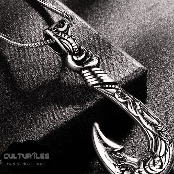 Collier Pendentif Maori Mixte , Maori OTEAROA Hei Matau Makau - Nouvelle Zélande / Polynésie