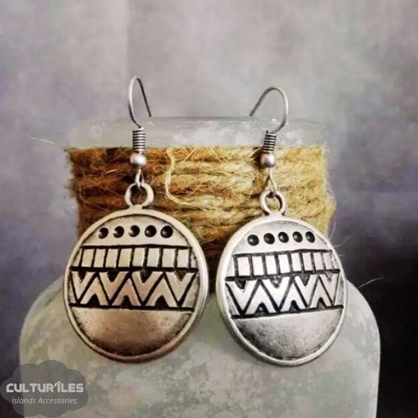 Boucles d'Oreilles Monochrome Gris Trésors Sous-marins - Bijoux Fantaisie Femmes