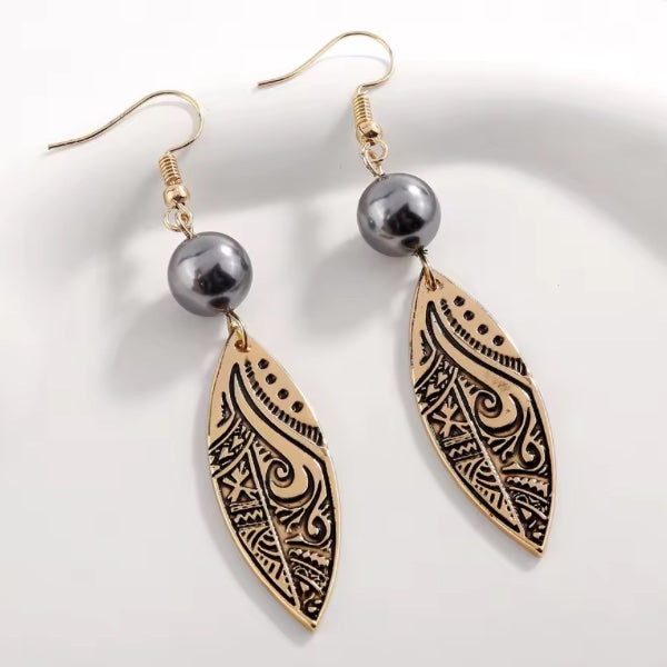 Boucles d’Oreilles Hawaiian Tribal – Bijou Ethnique et élégant