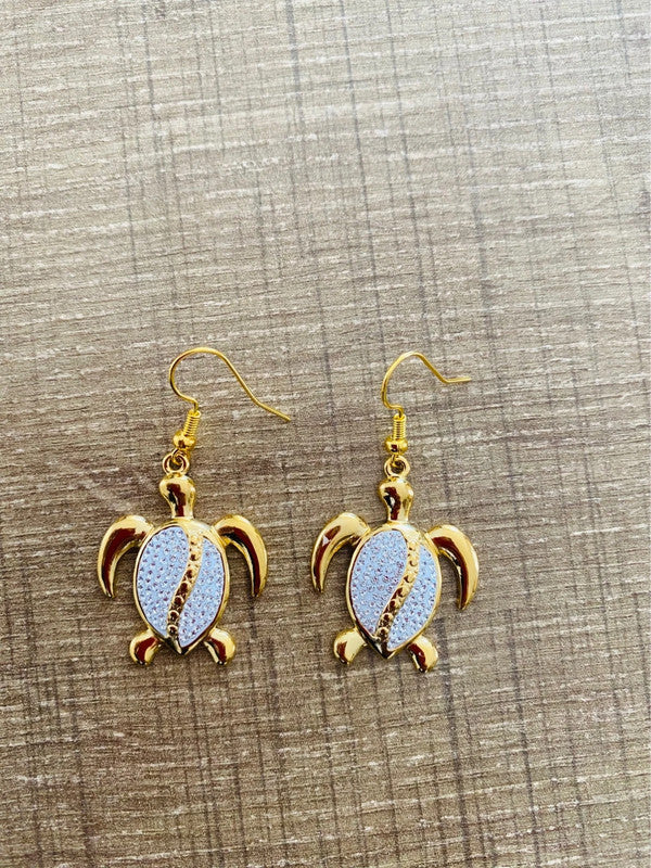 Boucles d'oreilles Polynésiennes - Vaiana - Tortue Marine