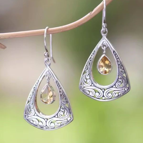 Boucles d’Oreilles Hawaïennes Pendantes – Kailani - La mer calme