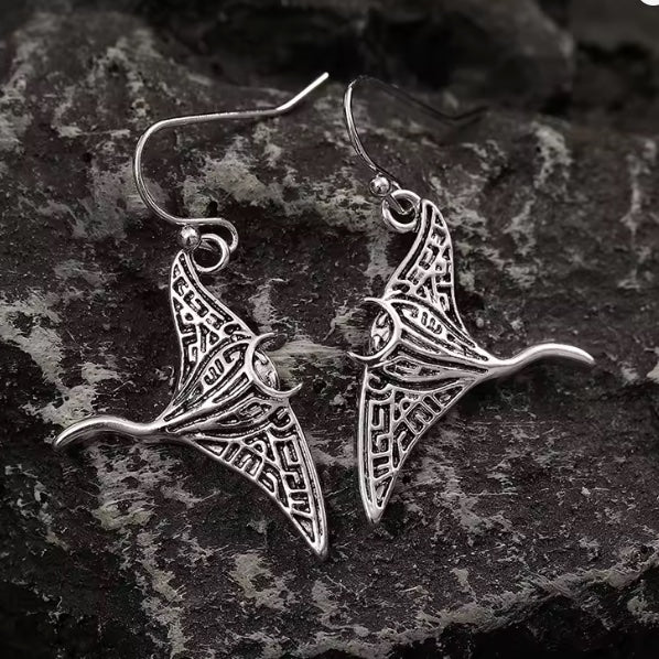 Boucles d'oreilles Raie Manta