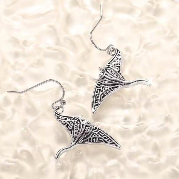 Boucles d'oreilles Raie Manta