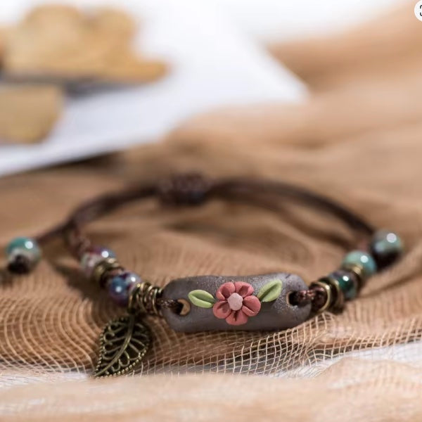 Bracelet Céramique Tissé à la Main – Tradition Réinventée avec Style