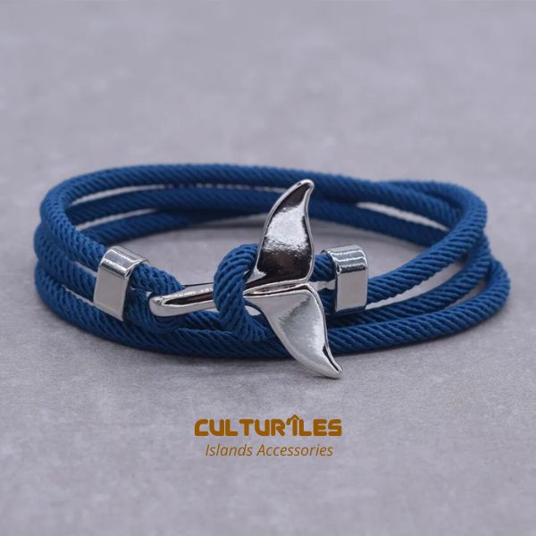 Bracelet Queue de baleine- Bracelet de corde nautique- Bracelet hommes - Bracelet femmes