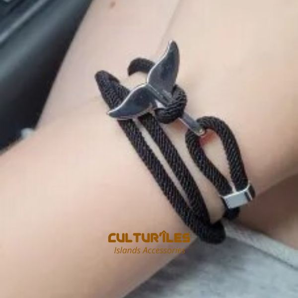 Bracelet Queue de baleine- Bracelet de corde nautique- Bracelet hommes - Bracelet femmes