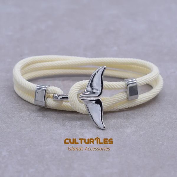 Bracelet Queue de baleine- Bracelet de corde nautique- Bracelet hommes - Bracelet femmes