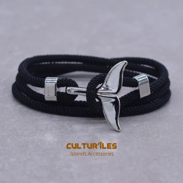 Bracelet Queue de baleine- Bracelet de corde nautique- Bracelet hommes - Bracelet femmes