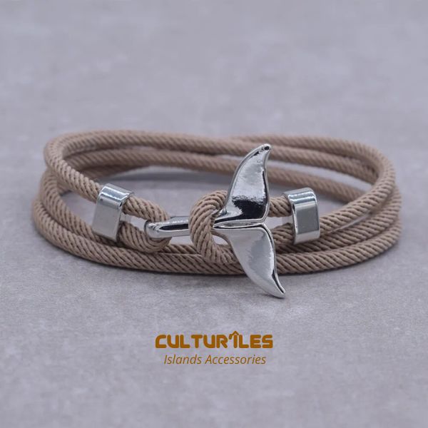 Bracelet Queue de baleine- Bracelet de corde nautique- Bracelet hommes - Bracelet femmes