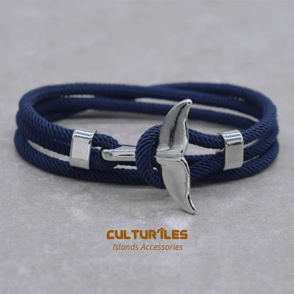 Bracelet Queue de baleine- Bracelet de corde nautique- Bracelet hommes - Bracelet femmes