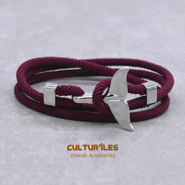 Bracelet Queue de baleine- Bracelet de corde nautique- Bracelet hommes - Bracelet femmes