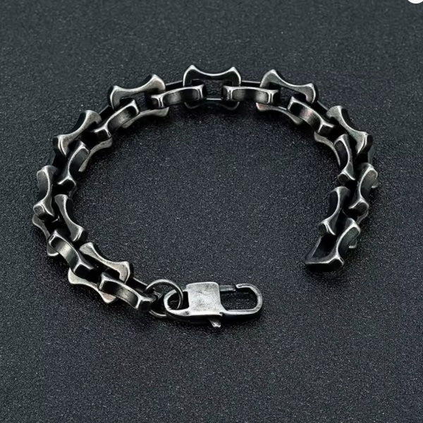 Bracelet Hommes – Makoa - Chaîne Maillons Oxydés Noir
