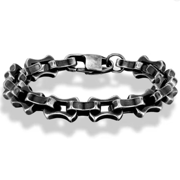 Bracelet Hommes – Makoa - Chaîne Maillons Oxydés Noir