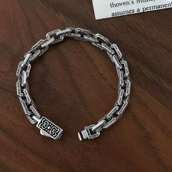 Bracelet Homme & Femme – Manaia - Fermoir Gravé Tribal