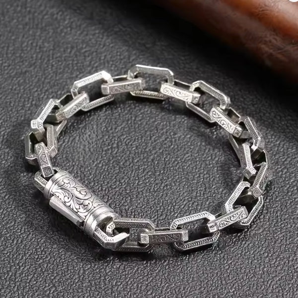 Bracelet Homme & Femme – Keanu - Fermoir Gravé Tribal