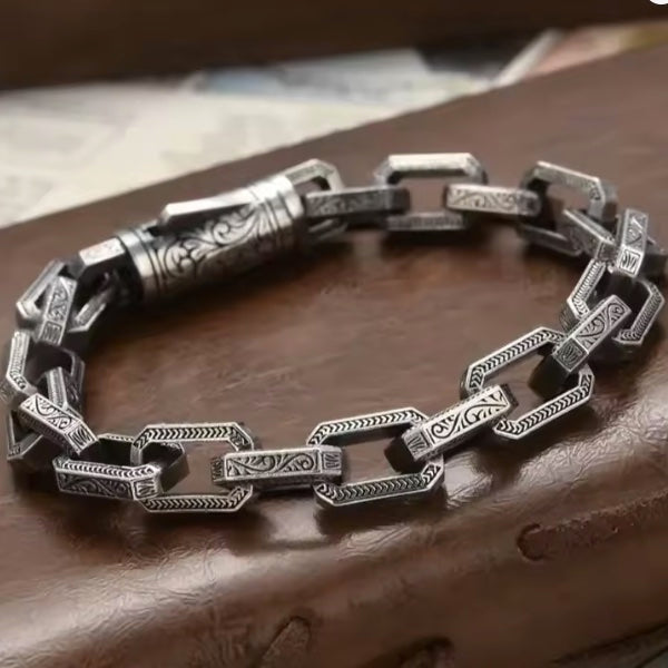 Bracelet Homme & Femme – Keanu - Fermoir Gravé Tribal