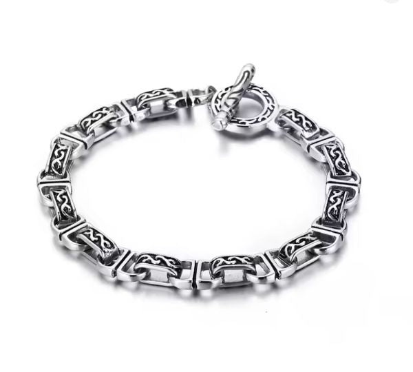 Bracelet en Acier Inoxydable pour Homme – Fermoir Simple