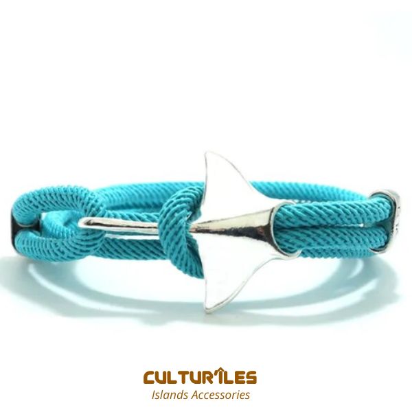 Bracelet Raie Manta - Bracelet de corde nautique- Bracelet hommes - Bracelet femmes