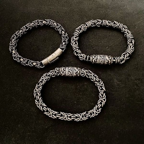 Bracelet Maori Homme en Acier Inoxydable – Élégance et Symbole Tribal