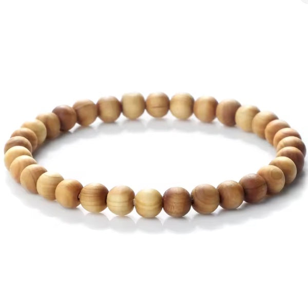 Bracelets en perles en bois de santal de Madagascar