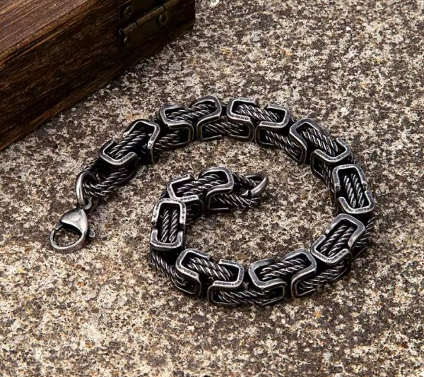 Bracelet Homme Vintage – Force & Caractère en Acier Inoxydable