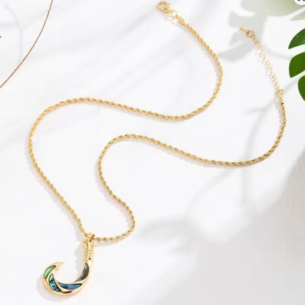 Ensemble de bijoux maoris en acier inoxydable doré