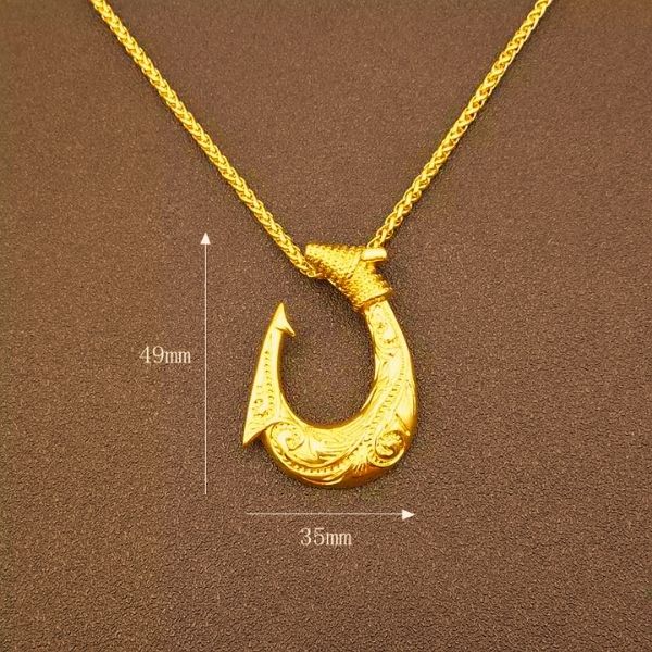 Collier Hei Matau Maori - Collier de protection doré- Polynésie / Nouvelle Zélande