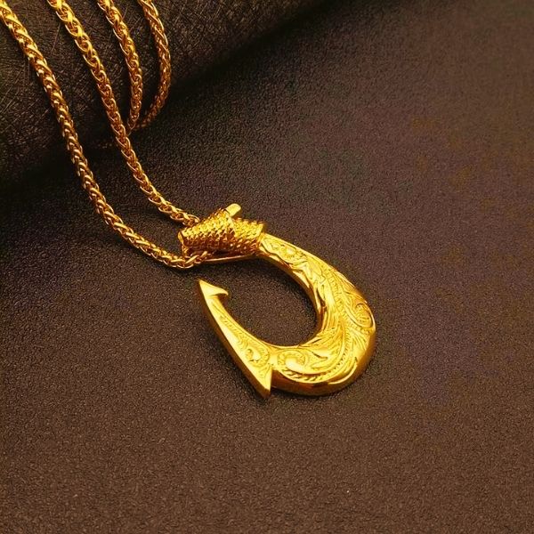 Collier Hei Matau Maori - Collier de protection doré- Polynésie / Nouvelle Zélande