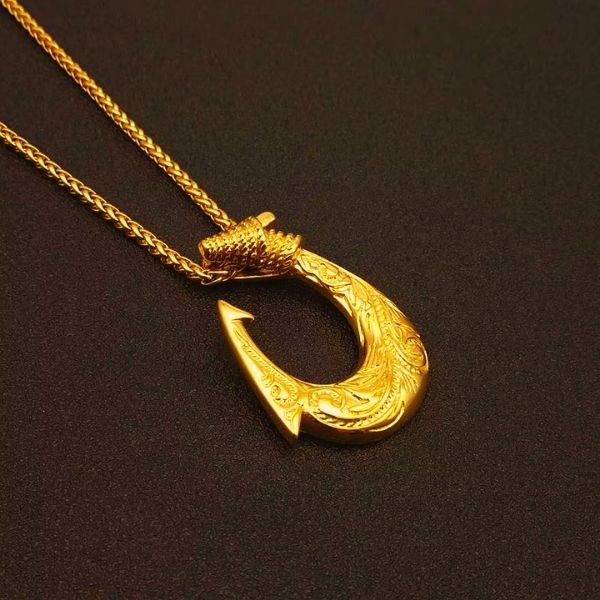 Collier Hei Matau Maori - Collier de protection doré- Polynésie / Nouvelle Zélande