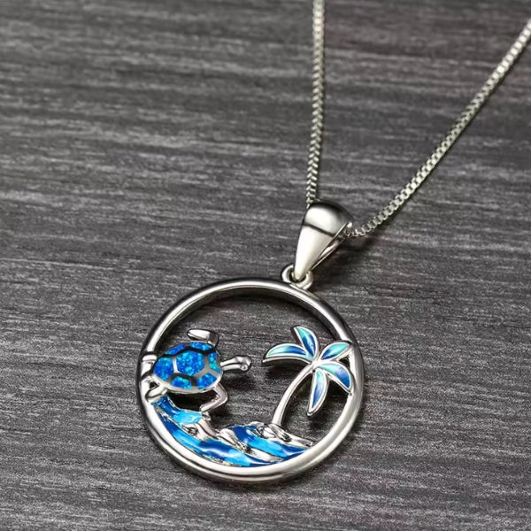 Collier Tortue Bleu Azur – Le Bijou Parfait pour Sublimer Votre Look