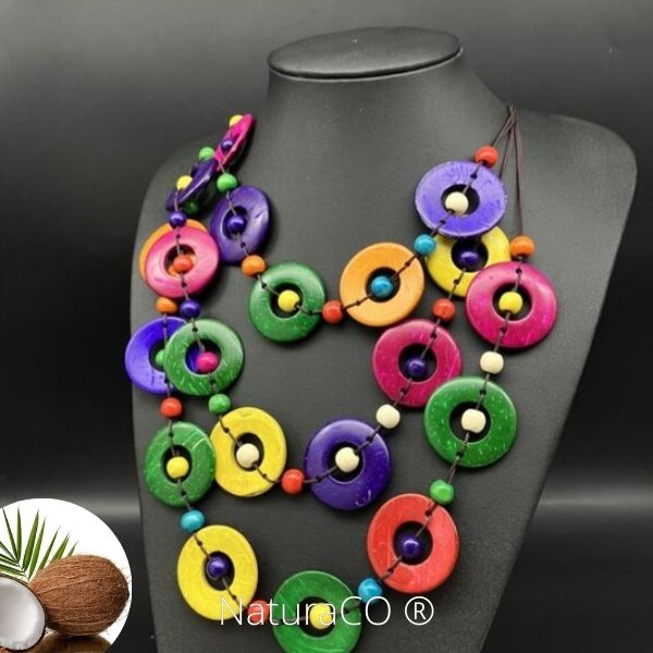 Collier original en Noix de Coco - Naturel et Ecologique - NaturaCO ®