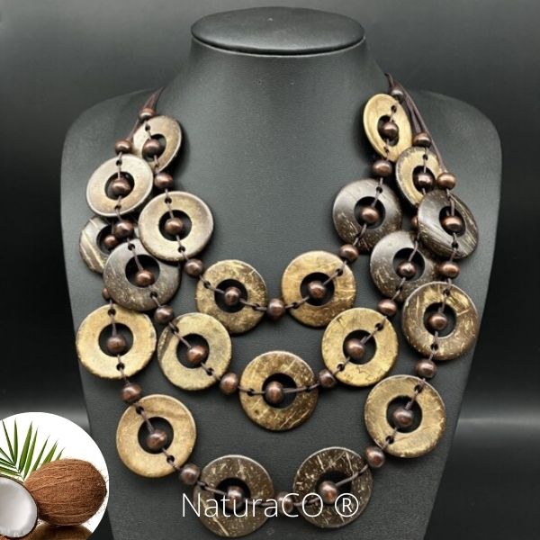 Collier original en Noix de Coco - Naturel et Ecologique - NaturaCO ®