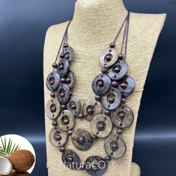 Collier original en Noix de Coco - Naturel et Ecologique - NaturaCO ®