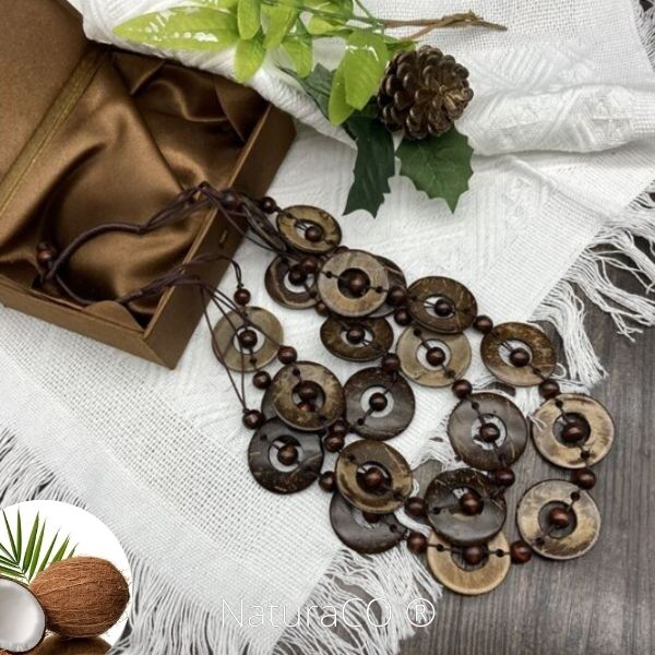 Collier original en Noix de Coco - Naturel et Ecologique - NaturaCO ®