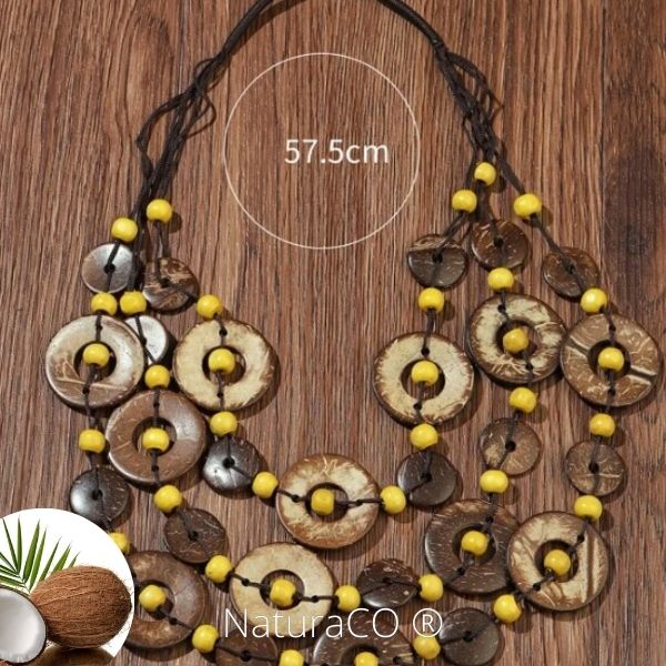 Collier original en Noix de Coco - Naturel et Ecologique - NaturaCO ®