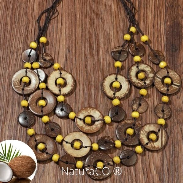 Collier original en Noix de Coco - Naturel et Ecologique - NaturaCO ®