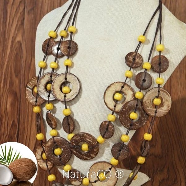 Collier original en Noix de Coco - Naturel et Ecologique - NaturaCO ®