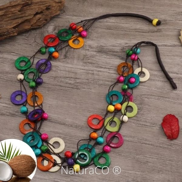 Collier original en Noix de Coco - Naturel et Ecologique - NaturaCO ®