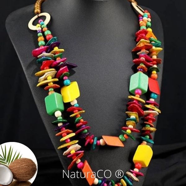 Collier original en Noix de Coco - Naturel et Ecologique - NaturaCO ®