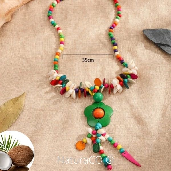 Collier original en Noix de Coco - Naturel et Ecologique - NaturaCO ®