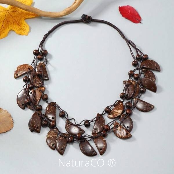 Collier original en Noix de Coco - Naturels et Ecologiques - NaturaCO ®