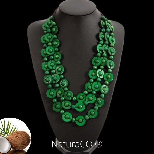 Collier original en Noix de Coco - Naturel et Ecologique - NaturaCO ®