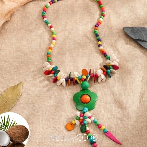 Collier original en Noix de Coco - Naturel et Ecologique - NaturaCO ®