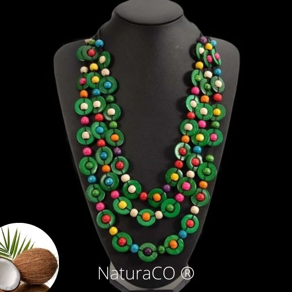 Collier original en Noix de Coco - Naturel et Ecologique - NaturaCO ®