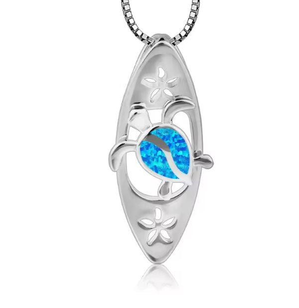 Collier Pendentif Tortue Bleue – Élégance marine et symbolisme protecteur