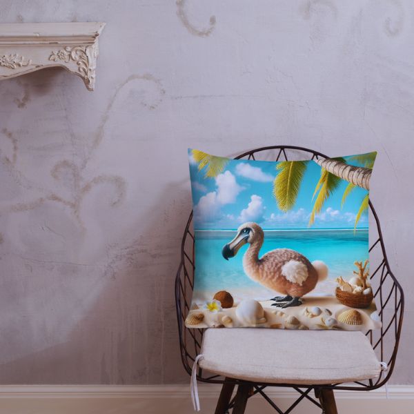 Coussin Déco Haut de Gamme - Le dodo l'embleme de l'île Maurice